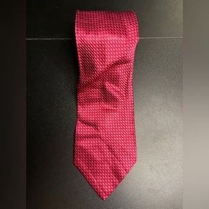 Faconnable Mens Necktie Tie‎ red geometric tie 60"